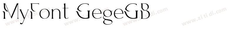 MyFont GegeGB字体转换